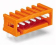WAGO Konektor 734-266 s pájecími piny THT Pájecí kontakt 1,0 × 1,0 mm Úhlové provedení, oranžová